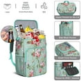 thumbnail image 4 of Botanical Garden Blossom Print Backpack Cooler - 20L High Capacity, Multiple Pockets for Organization, 4 of 4