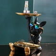 thumbnail image 4 of Escultura de Francés, estatua de perro, escultura de decoración del hogar Estatuas de arte almacenamiento de tículos diversos,Negro Sunnimix llavero de estatua de resina, 4 of 8
