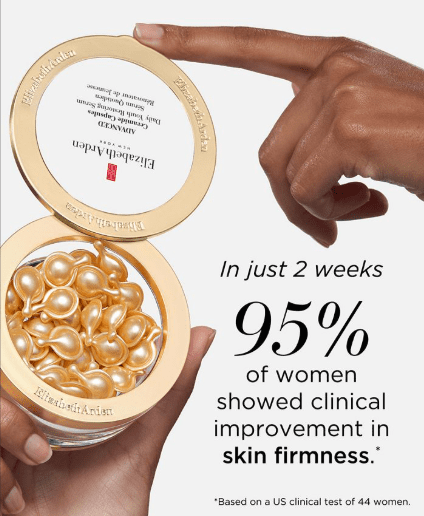 Elizabeth Arden 9‑Piece Skincare & Beauty Gift Set with Ceramide Capsules, Retinol Capsules, Creams, Lipstick, Mascara, White Tea EDT, and Handbag