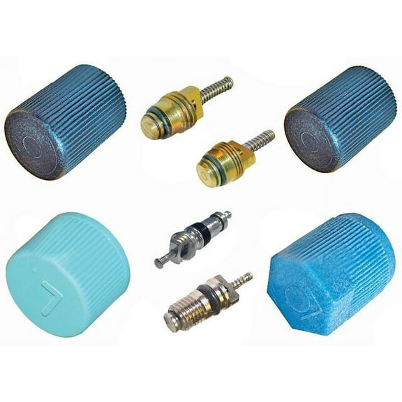 A/C System Valve Core and Cap Kit - Compatible with 2011 - 2015 Jeep Grand Cherokee 2012 2013 2014
