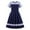 Navy, variant on Hihipz Trendy Girls Dresses Solid A-Line Mesh Splicing Dress Kids Girls Casual Party Beach Stylish And Comfortable Dress,6 -7 Years