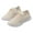 Beige, variant on huanledash Women Casual Walking Sneakers Lace Up Soft Shoes Mesh Breathable Shoes Trainers