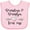 AD-Pink, variant on Inktastic Grandma and Grandpa Love Me Heart Grandchild Boys or Girls Baby Bib