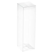 Uxcell Plastic Retail Boxes 70x70x230mm with Protective Film Clear for Candy 10 Pack
