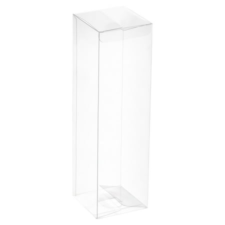 Uxcell Plastic Retail Boxes 70x70x230mm with Protective Film Clear for Candy 5 Pack