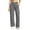 Dark Gray, variant on Women's Cross Wrap V High Waist Cargo Wide Leg Pants,Dual Side Flap Pocket Soft Knit Straight Utility Trousers for Street Casual & Daily Athleisure