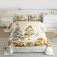 thumbnail image 2 of Castle Fairy 2-Piece Twin Size Comforter Set, Snowman And Tree Christmas Print, 2 of 8