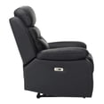 thumbnail image 4 of Lexicon Hancock Leather Power Reclining Chair in Black, 4 of 8