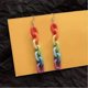 thumbnail image 3 of Pendientes colgantes con cadena de arcoíris de resina ligera y divertida, de acrílico, únicos, modernos, de colores transparentes y extraños para mujeres y niñas. Código de modelo 4, 3 of 5