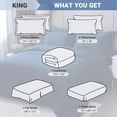 thumbnail image 5 of NingFu 7-Pieces Luxury Navy Bedding Set, King, 5 of 16