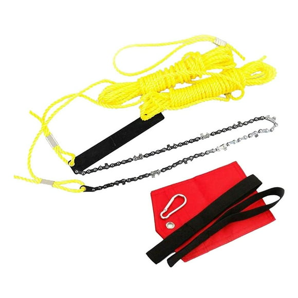 Motos Manuales para Acampar Lib 24 "| Herramienta Manual para de Cuerda de material acero de Supervivencia para Senderismo Cola motosierra de cuerda manual