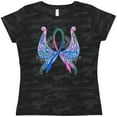 thumbnail image 3 of Inktastic Thyroid Cancer Awareness with Butterfly Ribbon Words Women's T-Shirt, 3 of 5