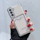 thumbnail image 3 of Card Holder Bag Transparent Case For Samsung Galaxy S21 FE S22 S23 Plus S24 Ultra A13 A14 A34 A54 A22 A32 A52 A33 A53 5G Case, 3 of 5
