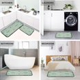 thumbnail image 4 of 2-Piece Kitchen Rugs Set Non-Slip Mats Carpet Floor for Kitchen, Bathroom (19.7"x27.6" & 19.7"x47.2") Green and Mint Bows, 4 of 7