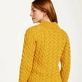 thumbnail image 5 of Ladies Yellow Crew Neck Soft Merino Sweater Size X-Large Made By Aran Woollen Mills, 5 of 5