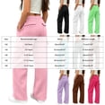 thumbnail image 4 of Gubotare Sweat Pants for Teens Girls Sweatpants for Girls Trendy Wide Leg Loose Sweat Pants Elastic High Waist Athletic Joggers Size 13-14 (Green,13-14 Years), 4 of 9
