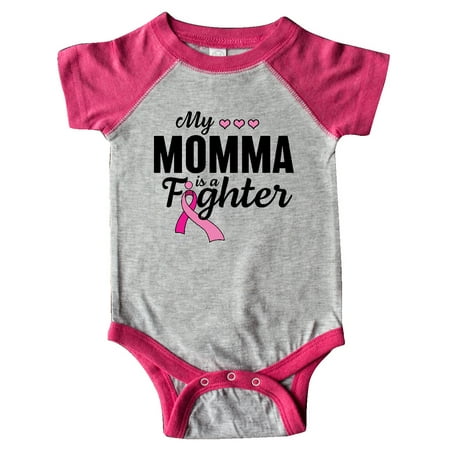 

Inktastic Breast Cancer Awareness My Momma is a Fighter Gift Baby Boy or Baby Girl Bodysuit