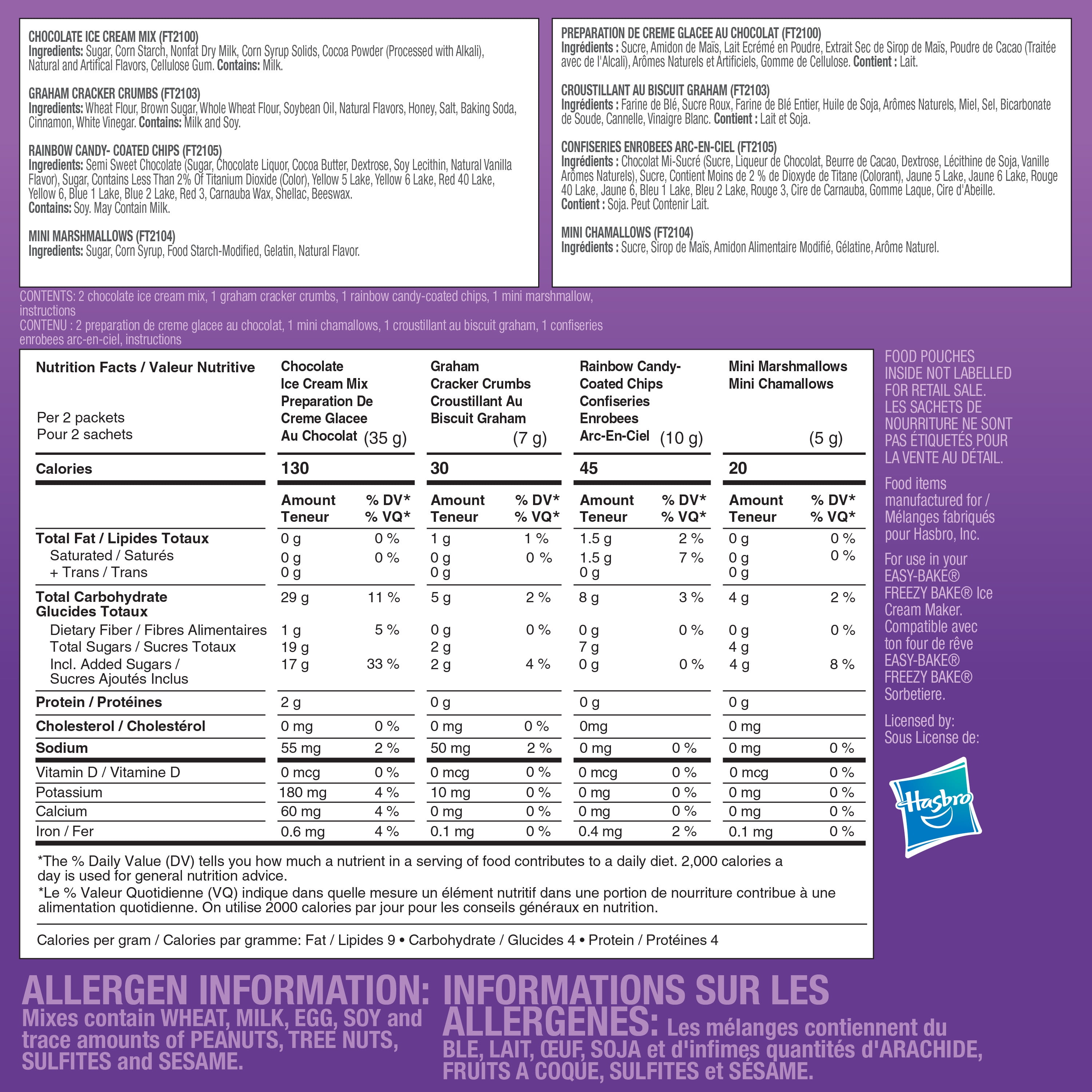 Recharge de crème glacée au chocolat Easy Freeze