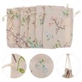 thumbnail image 4 of 50pcs Drawstring Bags Pouches Burlap Sachet Bag with Printed Flower Branch, 4 of 8