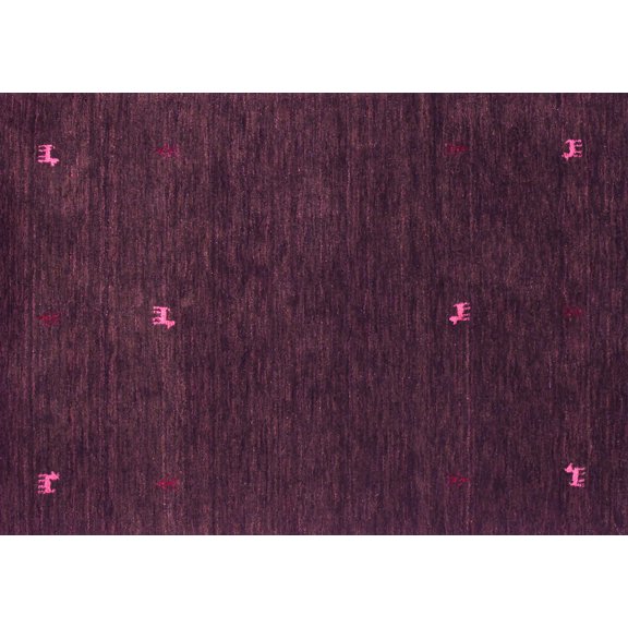 Ahgly Company Indoor Rectangle Abstract Pink Contemporary Area Rugs, 5' x 7'