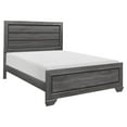 thumbnail image 1 of Lexicon Beechnut Contemporary Raised Panel Wood Queen Bed in Gray, 1 of 5