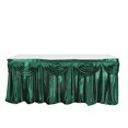 thumbnail image 3 of BalsaCircle 14 feet x 29" Satin Drape Banquet Table Skirt Hunter Green, 3 of 8