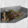 thumbnail image 6 of Colorful Soft Flannel Fleece Throw Blanket, Vibrant Colored Building Facade of a Building South Asia Singapore Architecture, Cozy Plush for Indoor and Outdoor Use, 50" x 70", Multicolor, by Ambesonne, 6 of 6