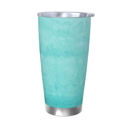 

KLL Blue And Turquoise Print 40oz Stainless Steel Insulated Car Cup with Spillproof Lid - Keep Your Drink Hot or Cold on the Go-Without Straw