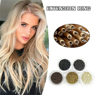 200-1000PCS NANO RING BEADS For Nano Tip Hair Extensions Beige Silicone  Line US