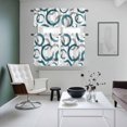 thumbnail image 4 of Turquoise Grey Kitchen Curtains Sets for Windows 24 Inch Length, Geometric Circle Modern Abstract Simple Art Rod Pocket Window Treatments Tier Curtains and Valances Set for Bedroom/Bathroom, 4 of 8