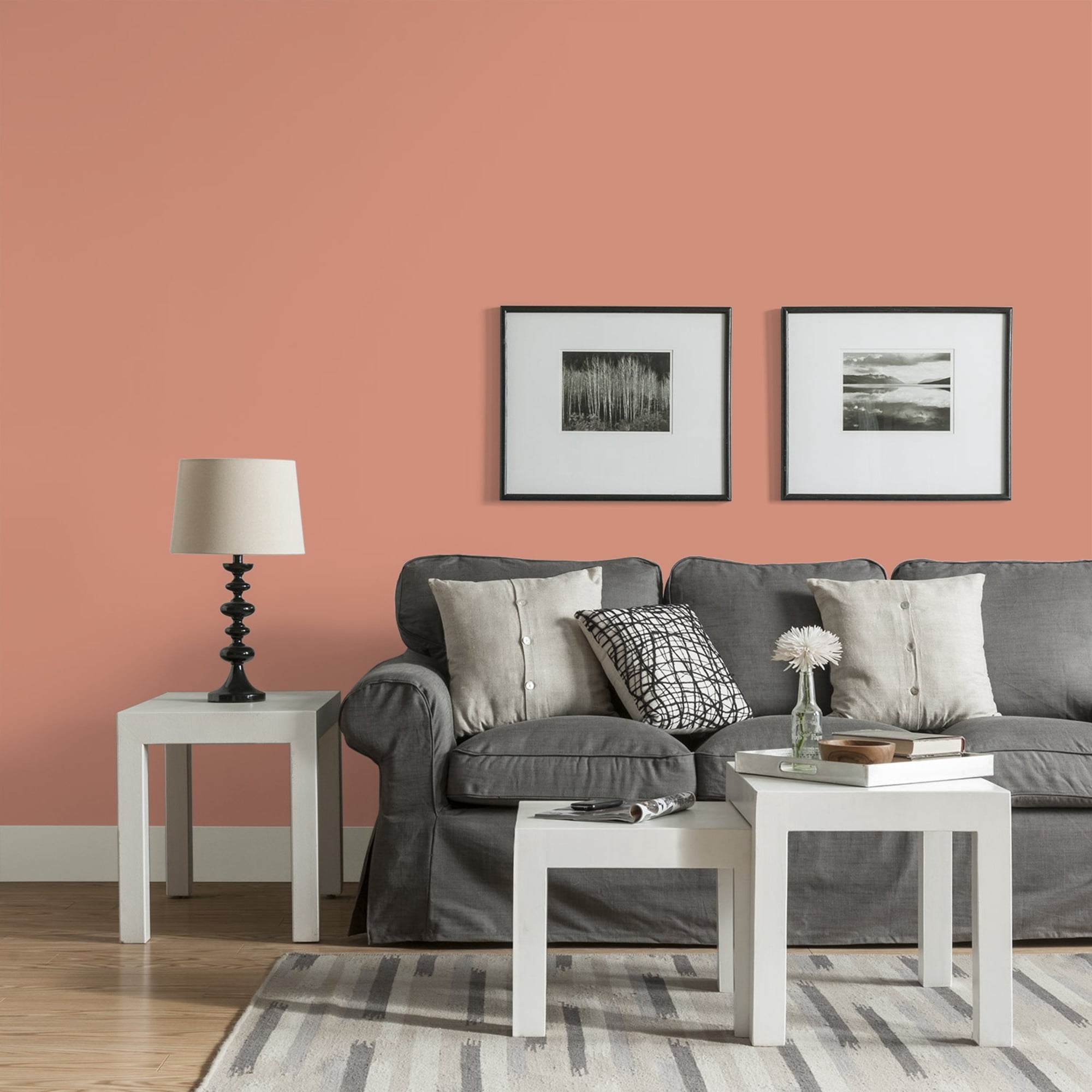 Glidden One Coat Orange Essential / Orange Eggshell Interior Paint with Primer, 1 Gallon