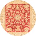 thumbnail image 1 of Ahgly Company Indoor Round Abstract Bright Orange Abstract Area Rugs, 6' Round, 1 of 6