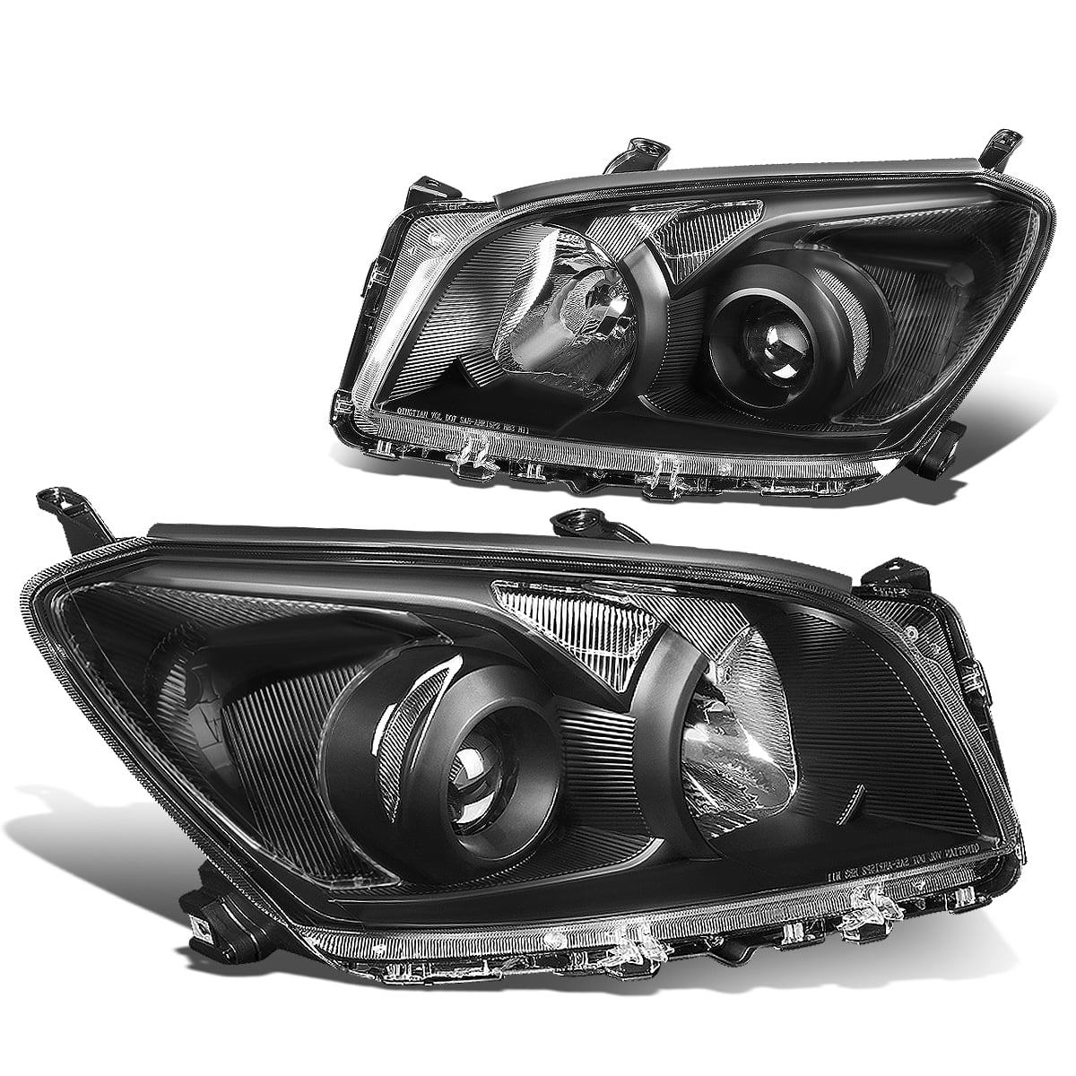 Black/Clear Crystal Corner Projector Headlight Lamp Fits 2009-2012 Toyota Rav4