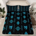 thumbnail image 2 of Feelyou Tribal Aztec Damask Twin Sheet Sets, Western Boho Skeleton Bedding, 3pcs, 2 of 7