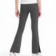thumbnail image 5 of Pantalones de yoga acampanados de color liso para niñas, con bolsillos y cintura elástica, de poliéster, tallas medianas y grandes., 5 of 9