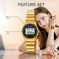 thumbnail image 4 of SKMEI Watches for Women Sport Digital Womens Watch Fashion Ladies Waterproof Stainless Steel Wristwatch with Alarm LED Back Light, 4 of 9