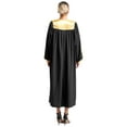 thumbnail image 2 of Linjinx Unisex Adult Choir Robe for Baptism V-neck Long Sleeve Color Block Zipper Gown Black S, 2 of 6