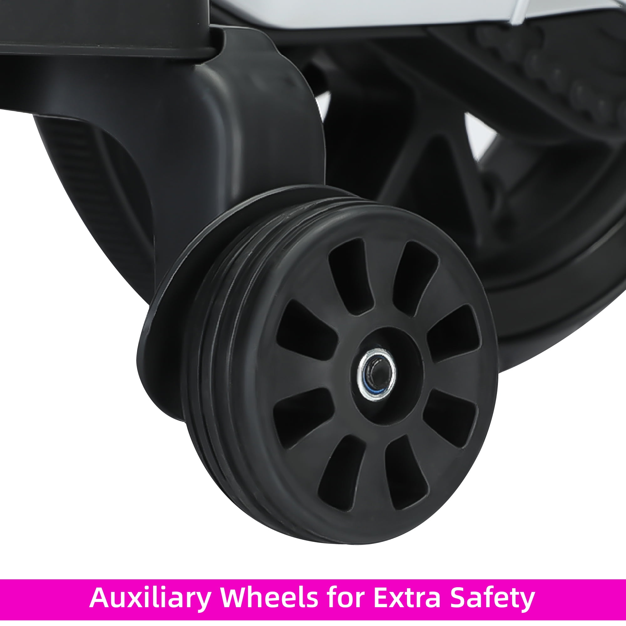 HEIMILI Girl Pink 12V Ride on Motorcycle Auxiliary Wheels Aprilia Motorbike 3mph for Kids w/Bluetooth LED Lights