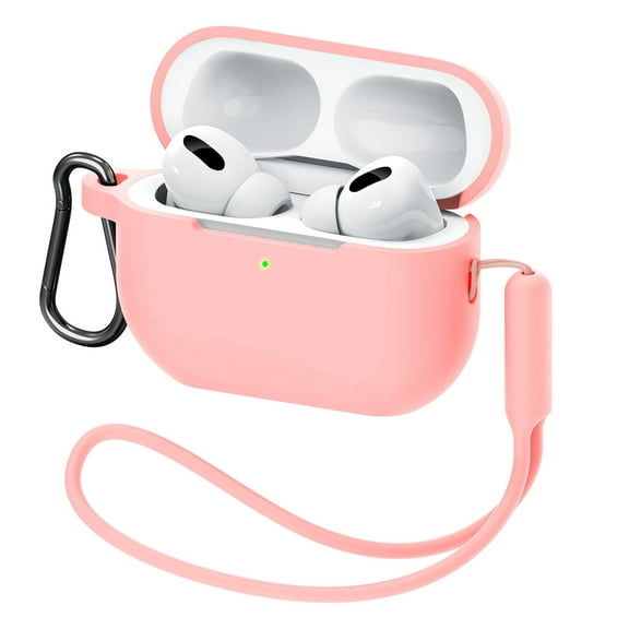 MATEPROX AirPods Pro 2 Case, Silicone AirPods Pro 2nd Gen [2022] Cover with Keychain/Handstrap-Pink