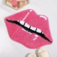 thumbnail image 4 of Lips Shaped Bathroom Rug Home Decor, Cute Red Bath Mat Non Slip, Absorbent, Plush Shower Rugs for Home, Bathtub, 4 of 7