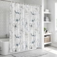thumbnail image 5 of Green Beige Spring Floral Shower Curtain Set - 48" x 72" Washable Bathtub Curtain with 12 Hooks, Luxury Botanical Summer Waterproof Fabric Stall Shower Curtains for Bathroom/Bathtub Décor, 5 of 6