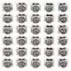 thumbnail image 1 of 30 Uds. Cuentas para barba de aleación Retro, patrón de flores tridimensional, cuentas para trenzar el cabello, cuentas para joyería DIY, 1 of 8