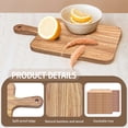 thumbnail image 5 of 5 Pack Rubberwood Cutting Board Bulk Wooden Serving Tray Kitchen Chopping Boards with Handle for Laser Engraving Gift (13.8 x 7 Inch), 5 of 7