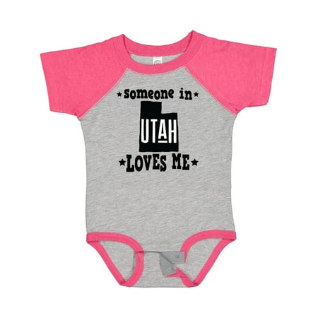 

Inktastic Someone in Utah Loves Me Vacation Gift Gift Baby Boy or Baby Girl Bodysuit