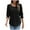 B-Black, variant on GERsome Business Work Blouses for Women Dressy Casual 3/4 Length Sleeve Womens Tops with Smocked Cuffs Trendy Shirts
