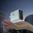 thumbnail image 4 of 65W GaN Charger with Digital Display - 3-in-1 USB C Fast Charging Block for Laptop/Phone, 4 of 8