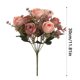 thumbnail image 3 of Ramo de rosas y peonías artificiales de seda | Decoración para bodas, fiestas y el hogar | Arreglo floral de mano para centro de mesa, 3 of 6