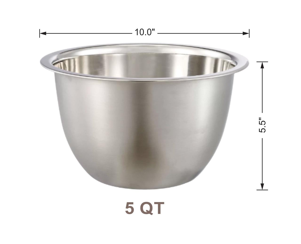 Stainless Steel Mixing Bowl Large 10 QT, Silver Very high quality bowl well  made