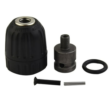 

BAMILL 0.8-10mm Keyless Drill Chuck 3/8-24UNF Thread Drill Bit Adapter for Impact Drill