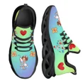 thumbnail image 1 of Zapatos de enfermera nuevos , zapatillas de malla transpirables para correr al aire libre, con patrón de asistente de enfermera, tenis casuales para mujer, calzado, 1 of 6